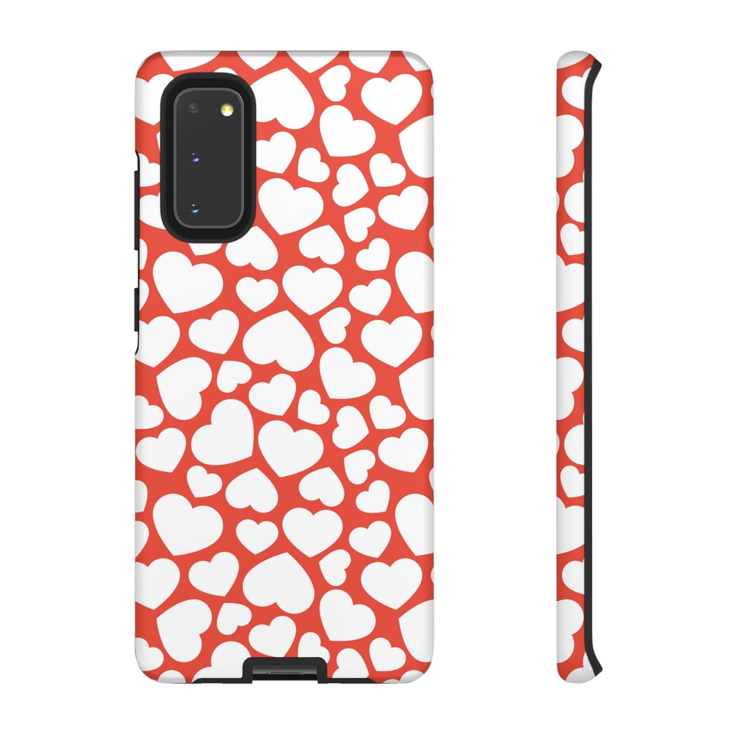 Red & White Heart Pattern Samsung Case - BOGO Cases