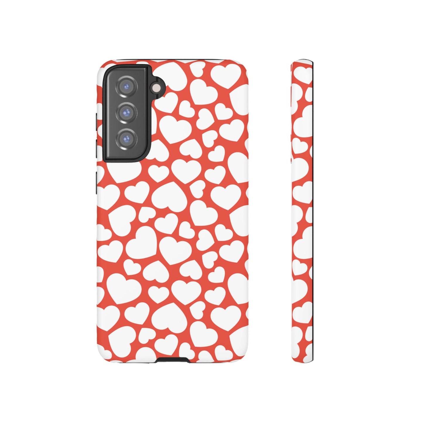 Red & White Heart Pattern Samsung Case - BOGO Cases