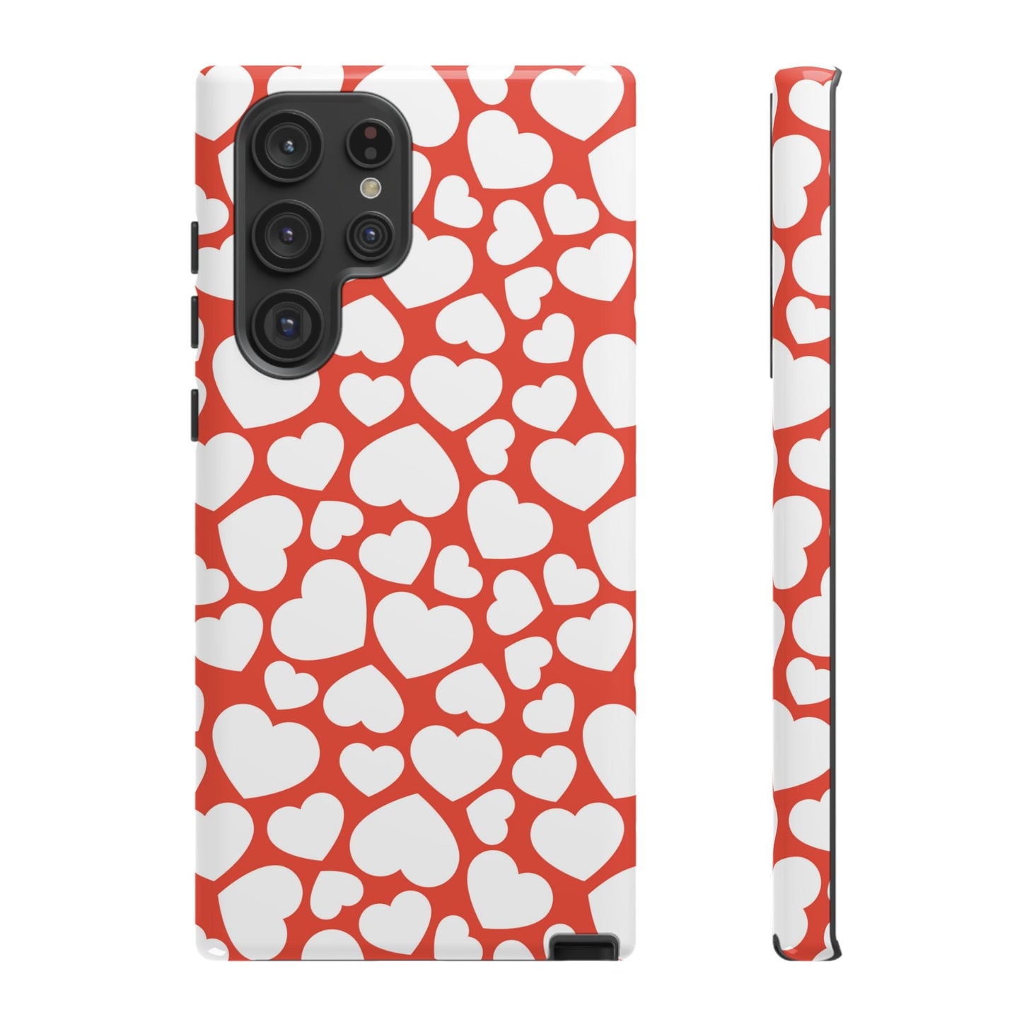 Red & White Heart Pattern Samsung Case - BOGO Cases