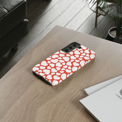 Red & White Heart Pattern Samsung Case - BOGO Cases
