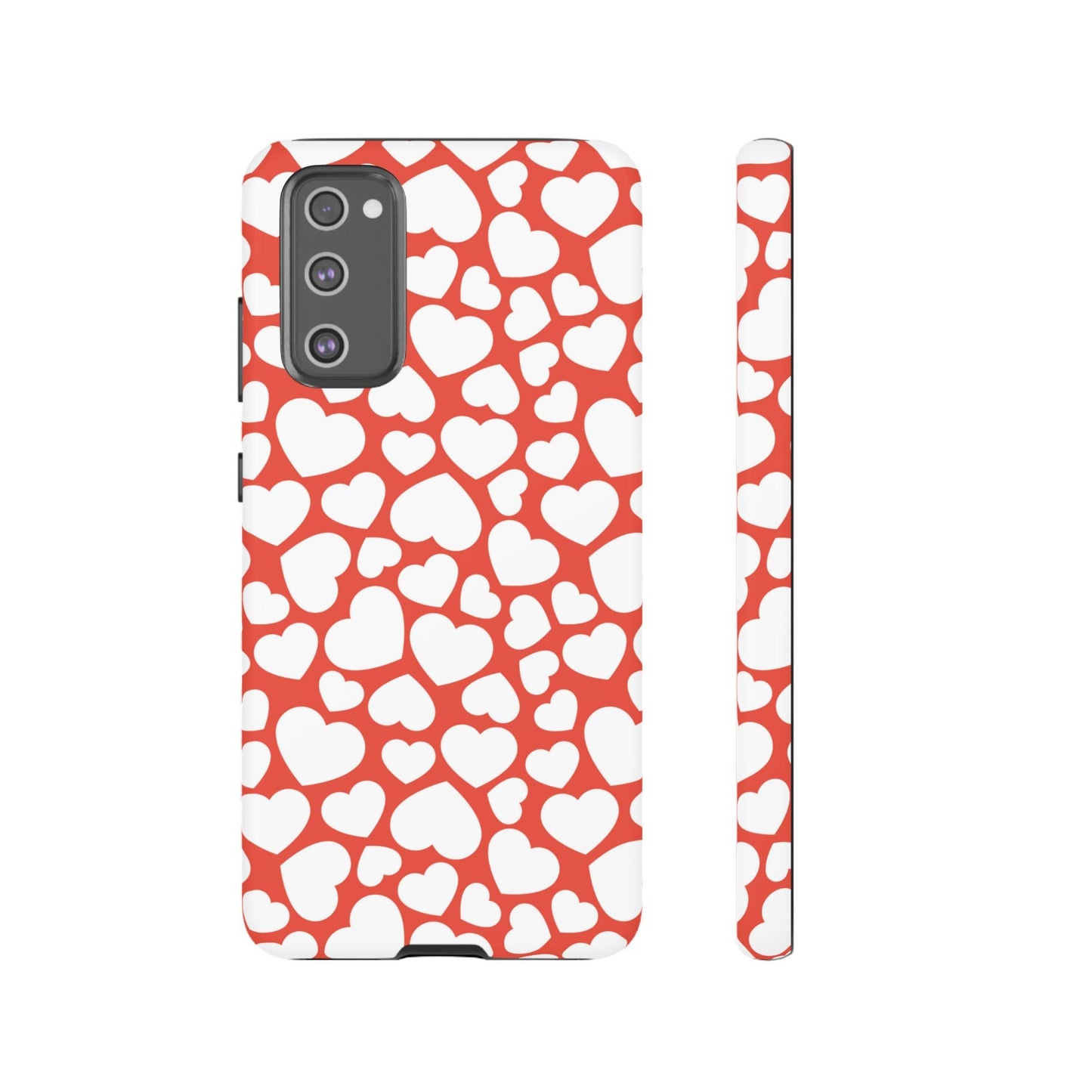Red & White Heart Pattern Samsung Case - BOGO Cases
