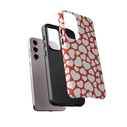 Red & White Heart Pattern Samsung Case - BOGO Cases