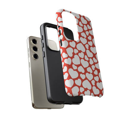 Red & White Heart Pattern Samsung Case - BOGO Cases