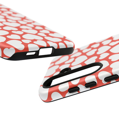 Red & White Heart Pattern Samsung Case - BOGO Cases