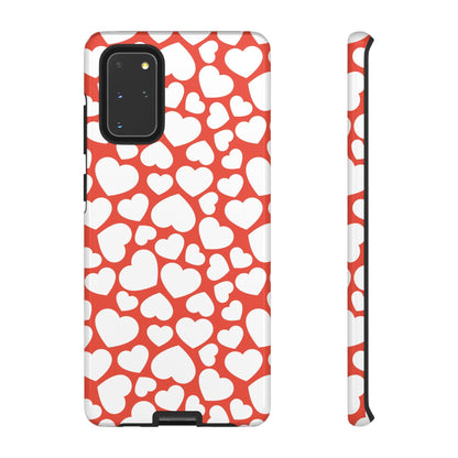 Red & White Heart Pattern Samsung Case - BOGO Cases