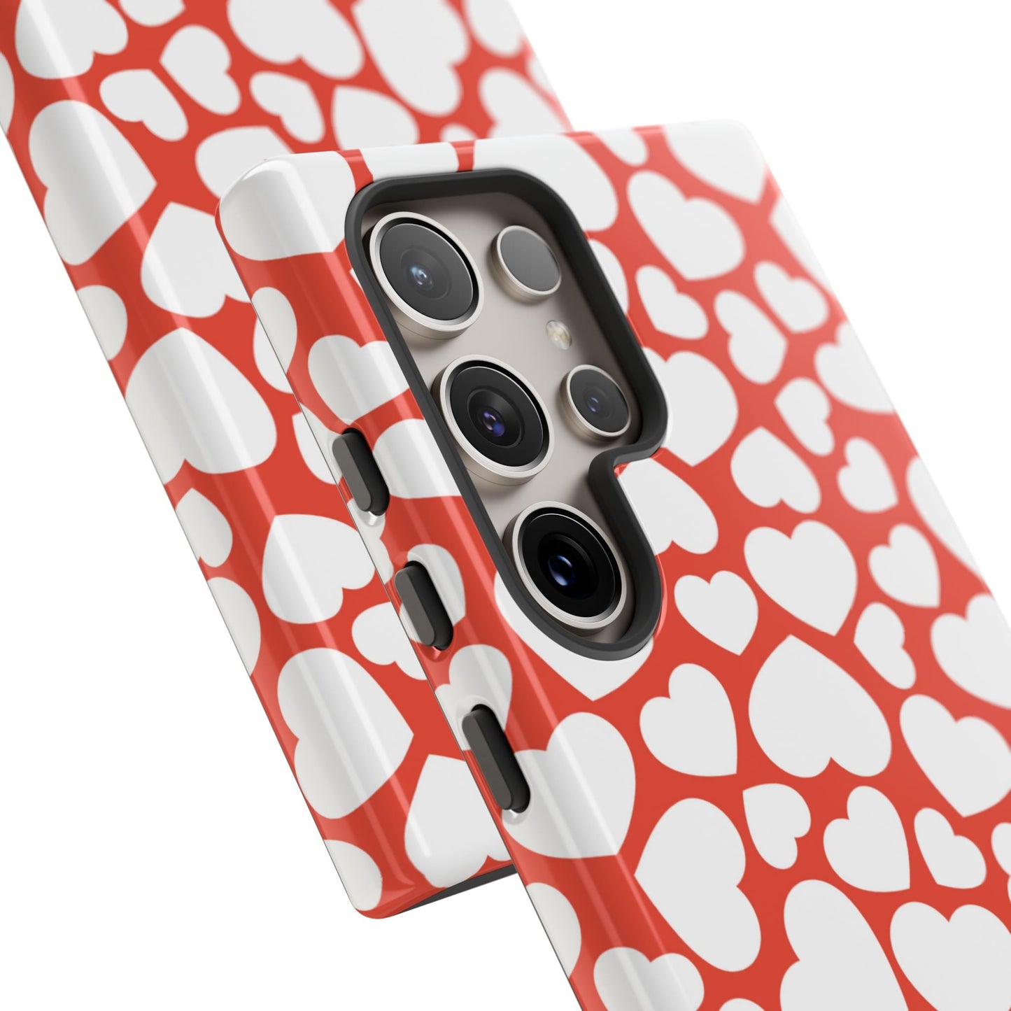 Red & White Heart Pattern Samsung Case - BOGO Cases