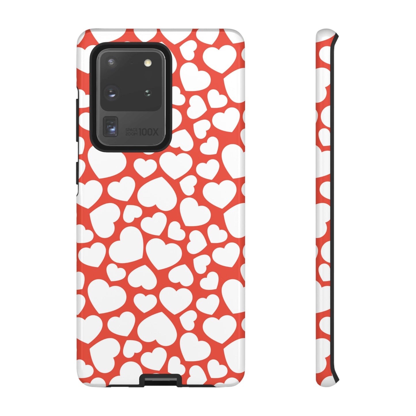Red & White Heart Pattern Samsung Case - BOGO Cases