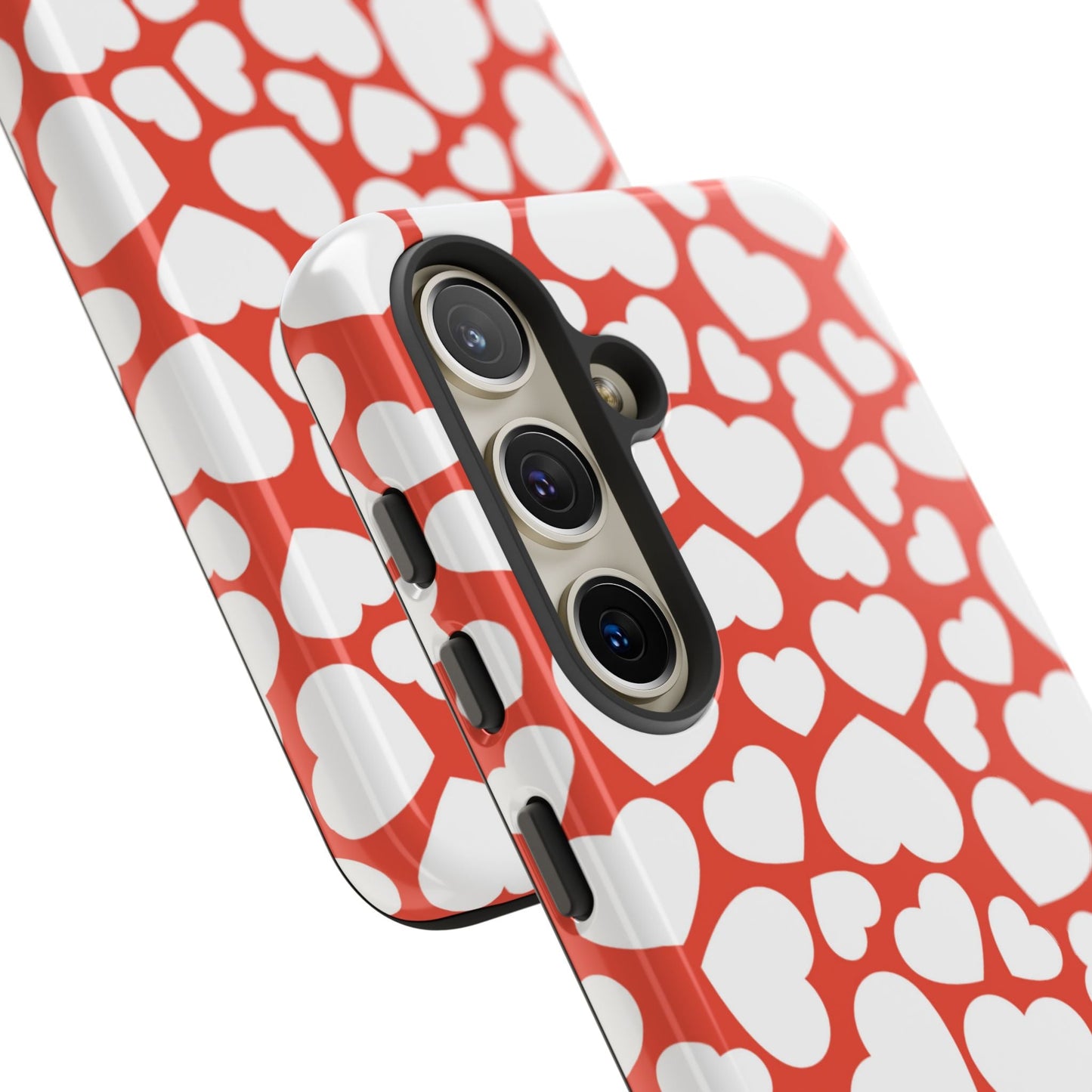 Red & White Heart Pattern Samsung Case - BOGO Cases