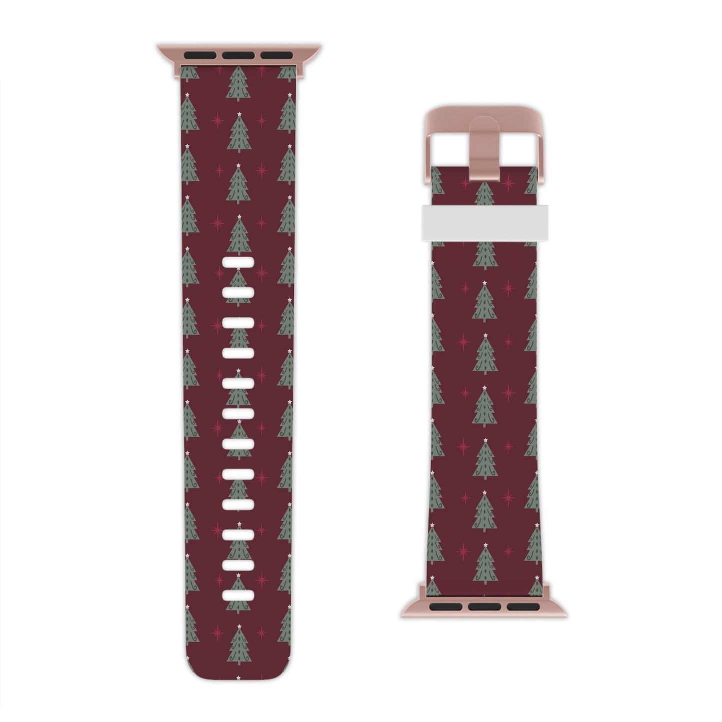  Retro Christmas Tree Pattern Apple Watch Band - BOGO Cases