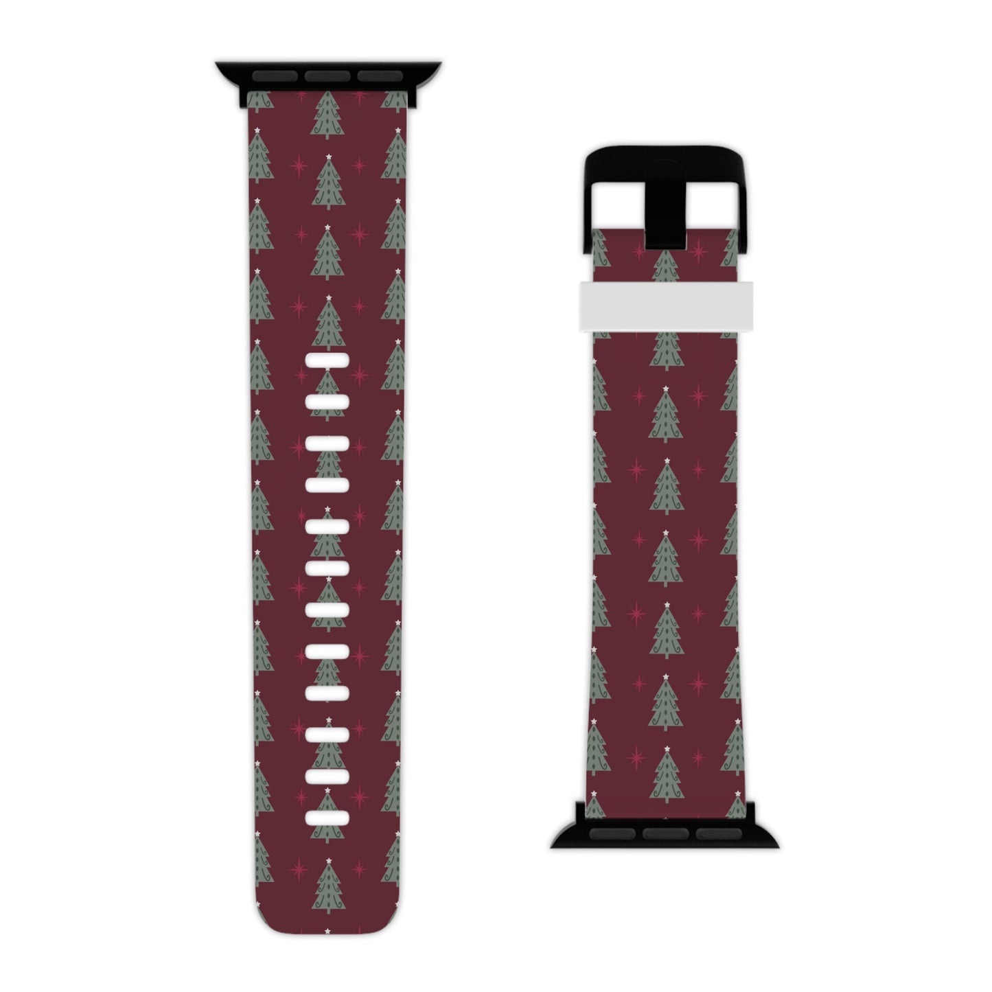  Retro Christmas Tree Pattern Apple Watch Band - BOGO Cases