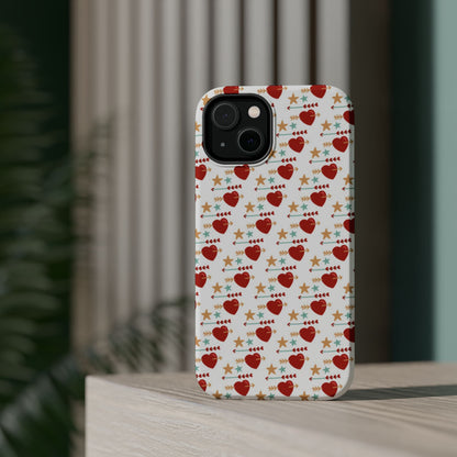 Retro Hearts and Stars - iPhone MagSafe Case - BOGO Cases