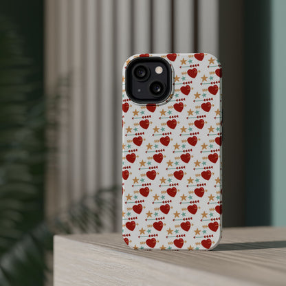 Retro Hearts and Stars - iPhone MagSafe Case - BOGO Cases