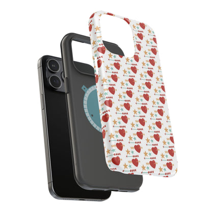 Retro Hearts and Stars - iPhone MagSafe Case - BOGO Cases