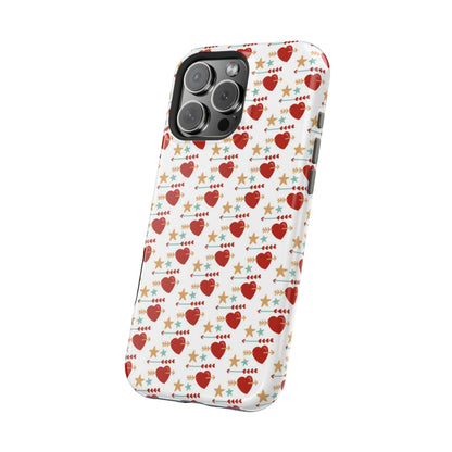 Retro Hearts and Stars - iPhone MagSafe Case - BOGO Cases