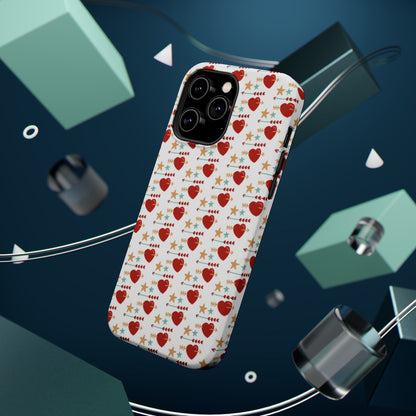 Retro Hearts and Stars - iPhone MagSafe Case - BOGO Cases