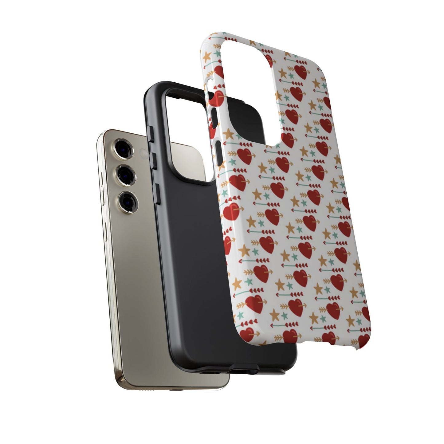 Retro Hearts and Stars - Samsung Galaxy Case - BOGO Cases
