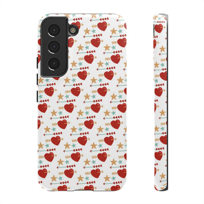 Retro Hearts and Stars - Samsung Galaxy Case - BOGO Cases
