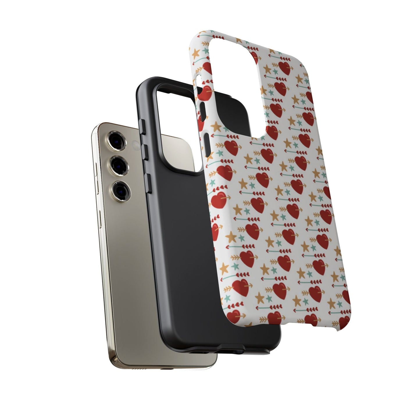 Retro Hearts and Stars - Samsung Galaxy Case - BOGO Cases