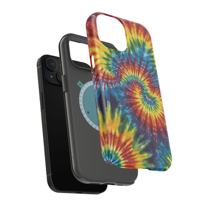 Retro Rainbow Tie - Dye MagSafe Case – Swirl Design - BOGO Cases