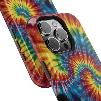 Retro Rainbow Tie - Dye MagSafe Case – Swirl Design - BOGO Cases