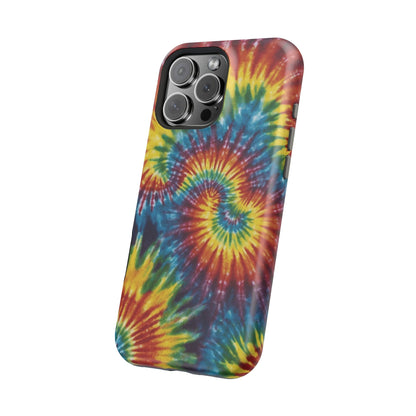 Retro Rainbow Tie - Dye MagSafe Case – Swirl Design - BOGO Cases