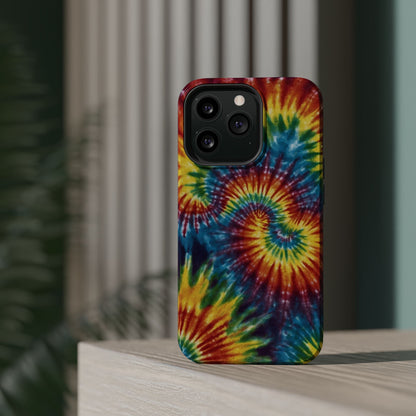 Retro Rainbow Tie - Dye MagSafe Case – Swirl Design - BOGO Cases