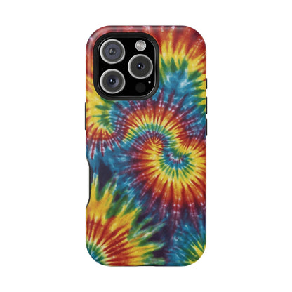 Retro Rainbow Tie - Dye MagSafe Case – Swirl Design - BOGO Cases