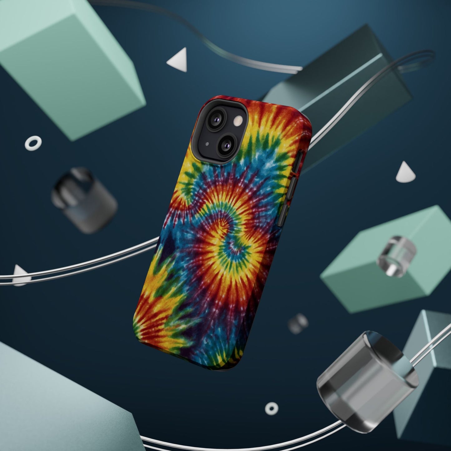 Retro Rainbow Tie - Dye MagSafe Case – Swirl Design - BOGO Cases