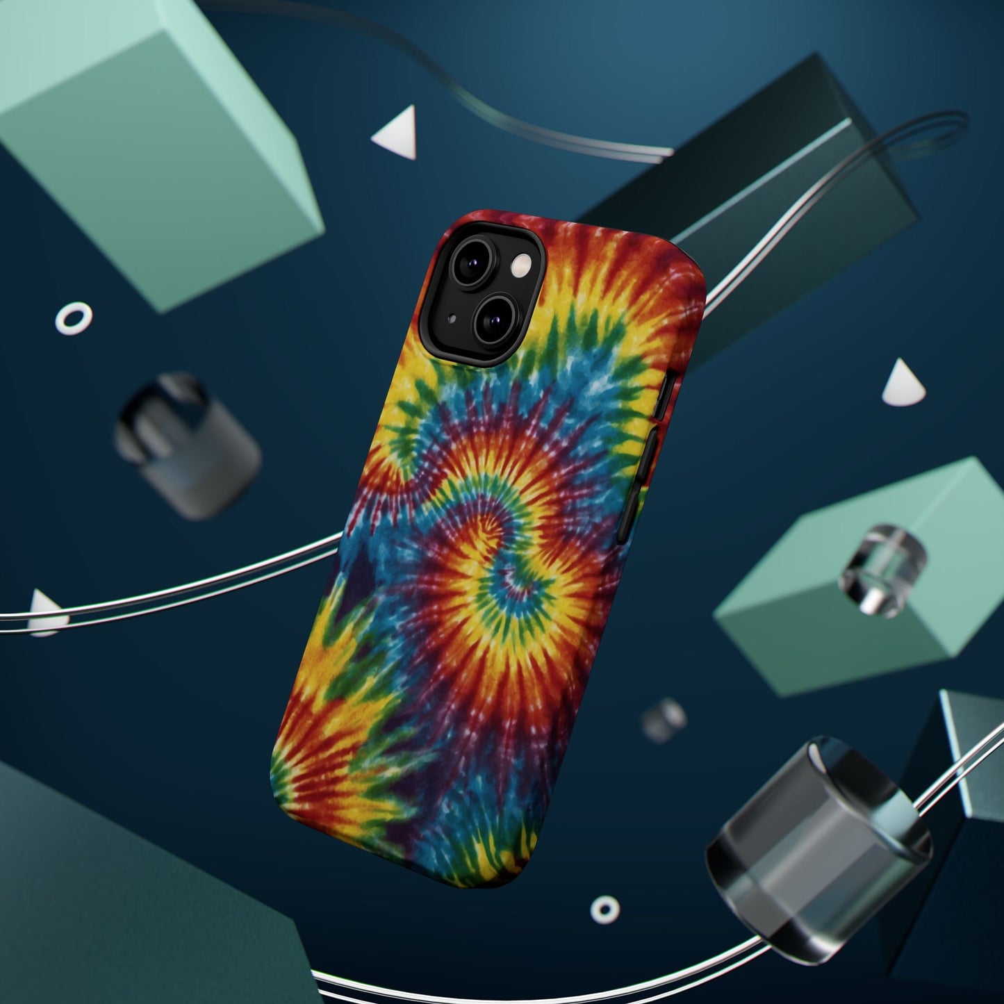 Retro Rainbow Tie - Dye MagSafe Case – Swirl Design - BOGO Cases
