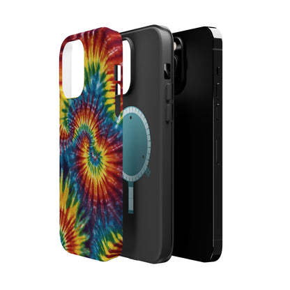 Retro Rainbow Tie - Dye MagSafe Case – Swirl Design - BOGO Cases