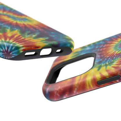 Retro Rainbow Tie - Dye MagSafe Case – Swirl Design - BOGO Cases