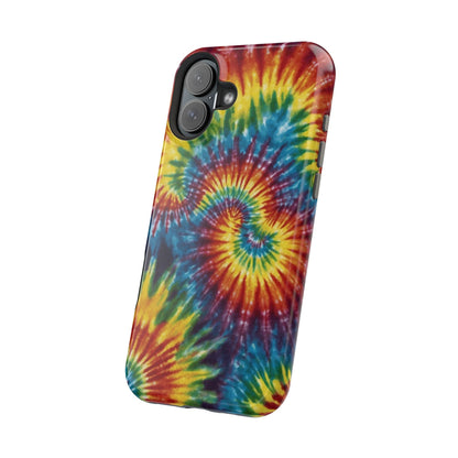 Retro Rainbow Tie - Dye MagSafe Case – Swirl Design - BOGO Cases