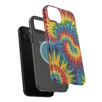 Retro Rainbow Tie - Dye MagSafe Case – Swirl Design - BOGO Cases