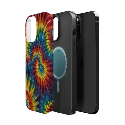 Retro Rainbow Tie - Dye MagSafe Case – Swirl Design - BOGO Cases