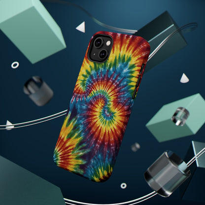 Retro Rainbow Tie - Dye MagSafe Case – Swirl Design - BOGO Cases