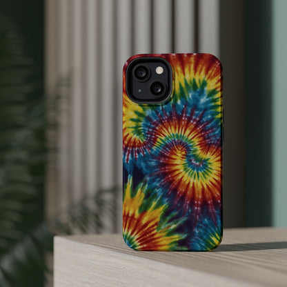 Retro Rainbow Tie - Dye MagSafe Case – Swirl Design - BOGO Cases