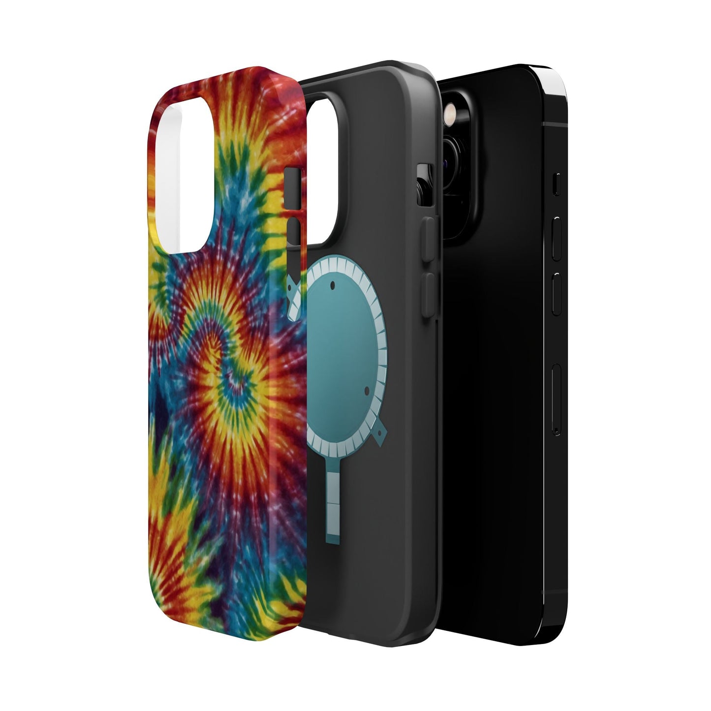 Retro Rainbow Tie - Dye MagSafe Case – Swirl Design - BOGO Cases