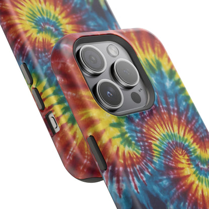 Retro Rainbow Tie - Dye MagSafe Case – Swirl Design - BOGO Cases