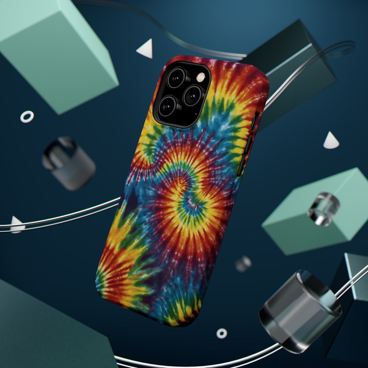 Retro Rainbow Tie - Dye MagSafe Case – Swirl Design - BOGO Cases