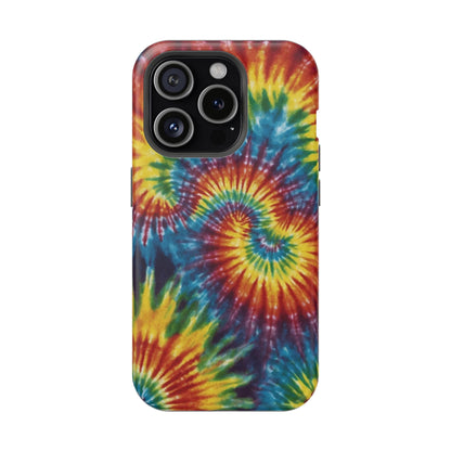 Retro Rainbow Tie - Dye MagSafe Case – Swirl Design - BOGO Cases