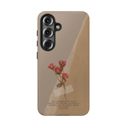 Romans 6:23 Vintage Floral - Samsung Galaxy Case - BOGO Cases