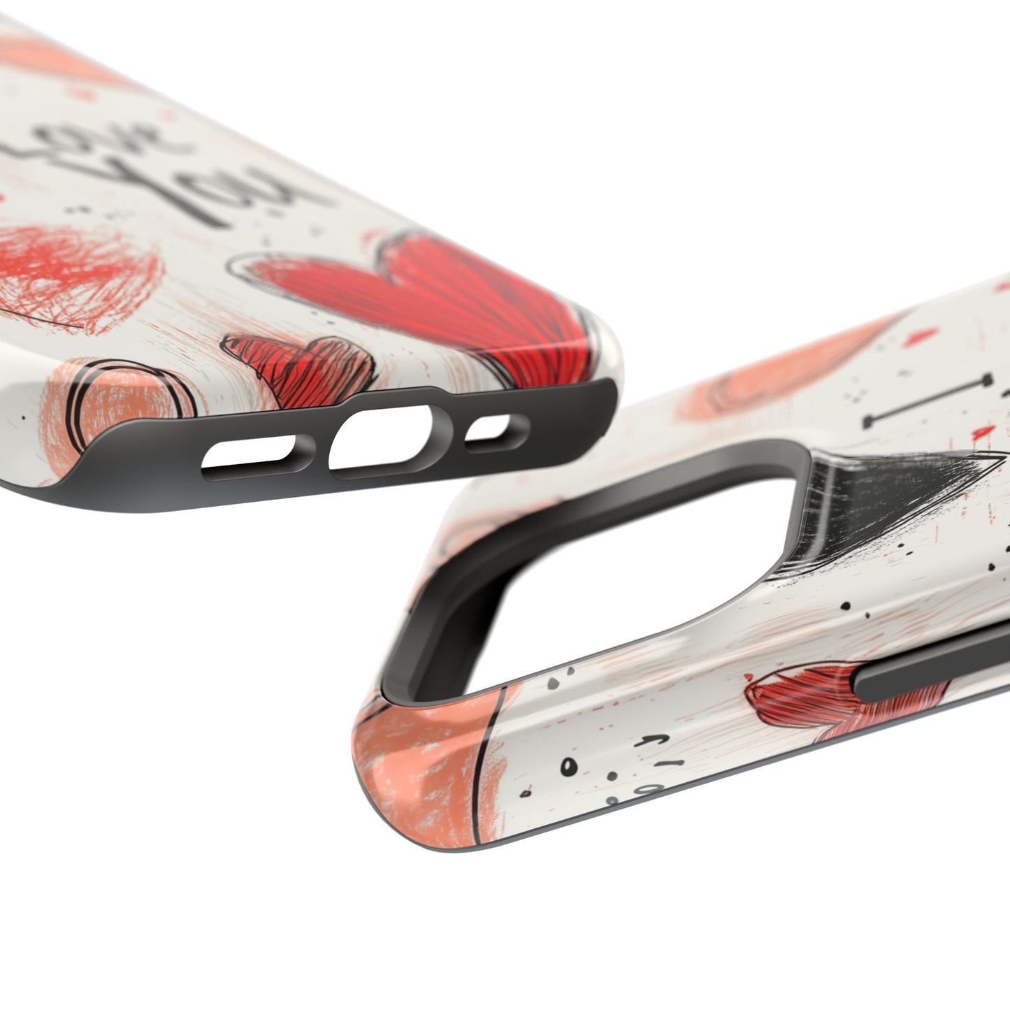 Romantic "I Love You" Heart Sketch - MagSafe Compatible Case - BOGO Cases