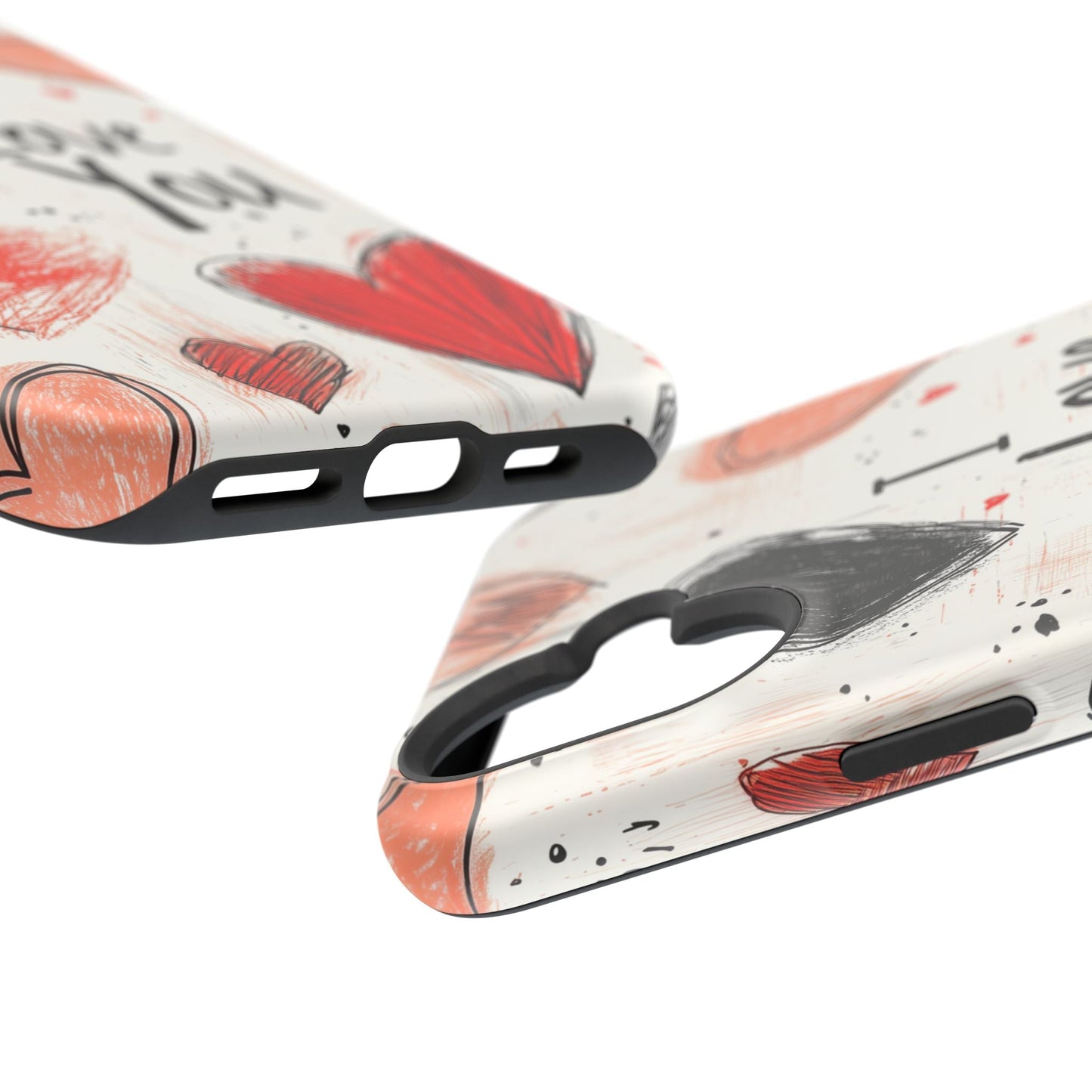 Romantic "I Love You" Heart Sketch - MagSafe Compatible Case - BOGO Cases
