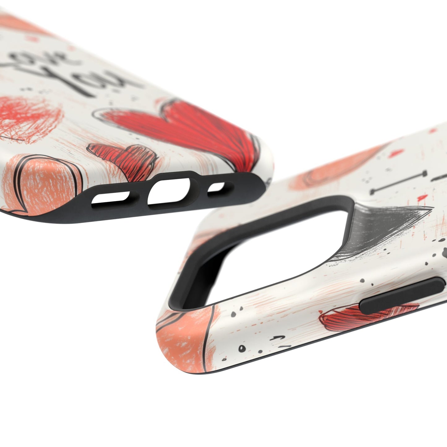 Romantic "I Love You" Heart Sketch - MagSafe Compatible Case - BOGO Cases
