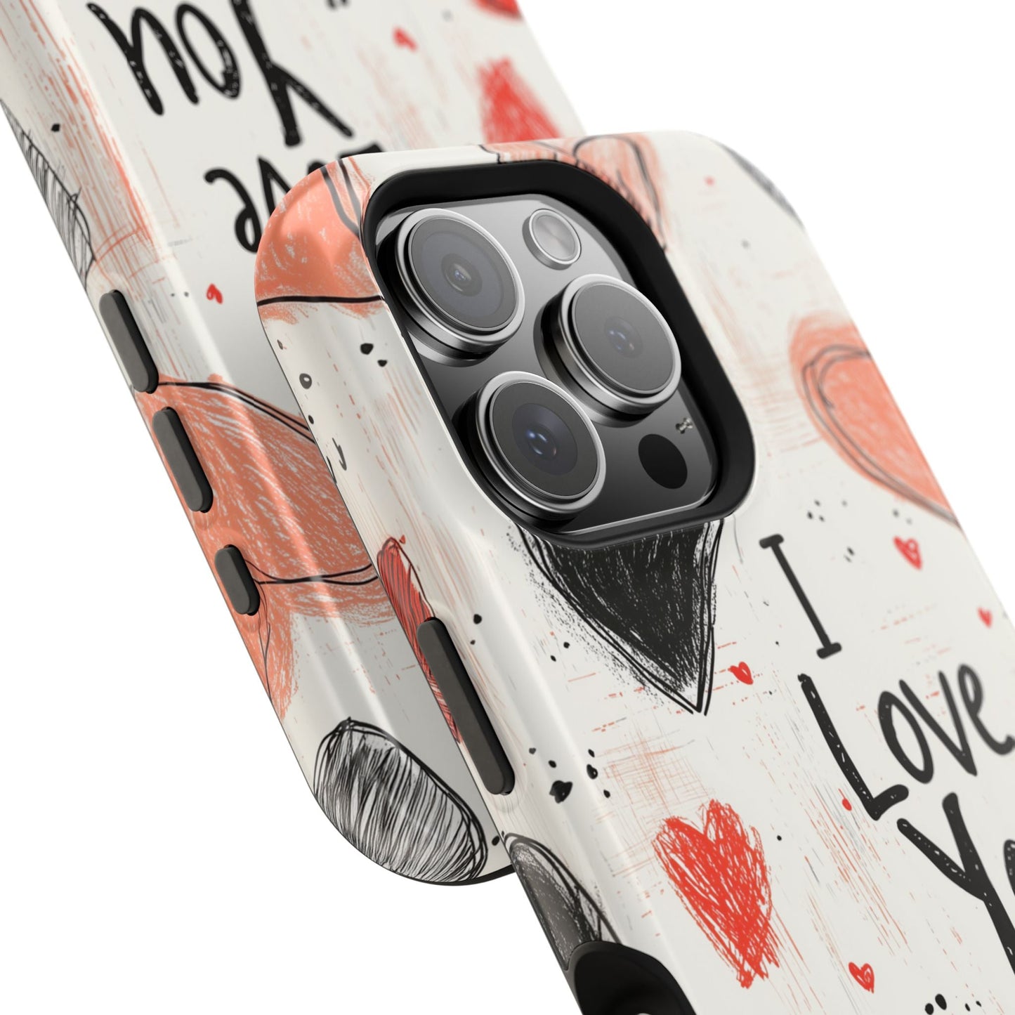 Romantic "I Love You" Heart Sketch - MagSafe Compatible Case - BOGO Cases