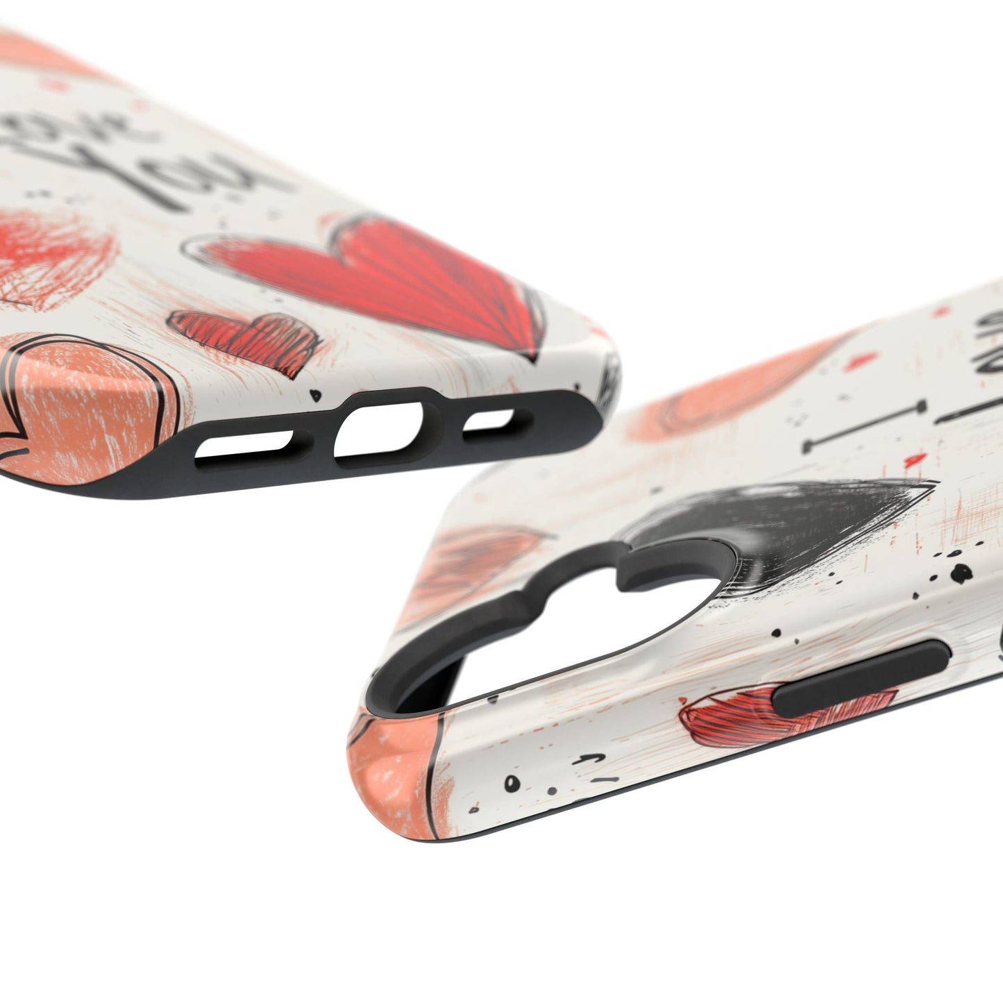 Romantic "I Love You" Heart Sketch - MagSafe Compatible Case - BOGO Cases