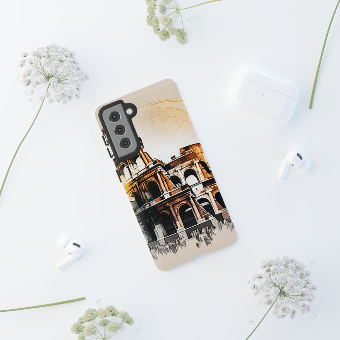 Rome Colosseum Samsung Galaxy Case - Historic Landmark Artwork with Italian Flair - BOGO Cases