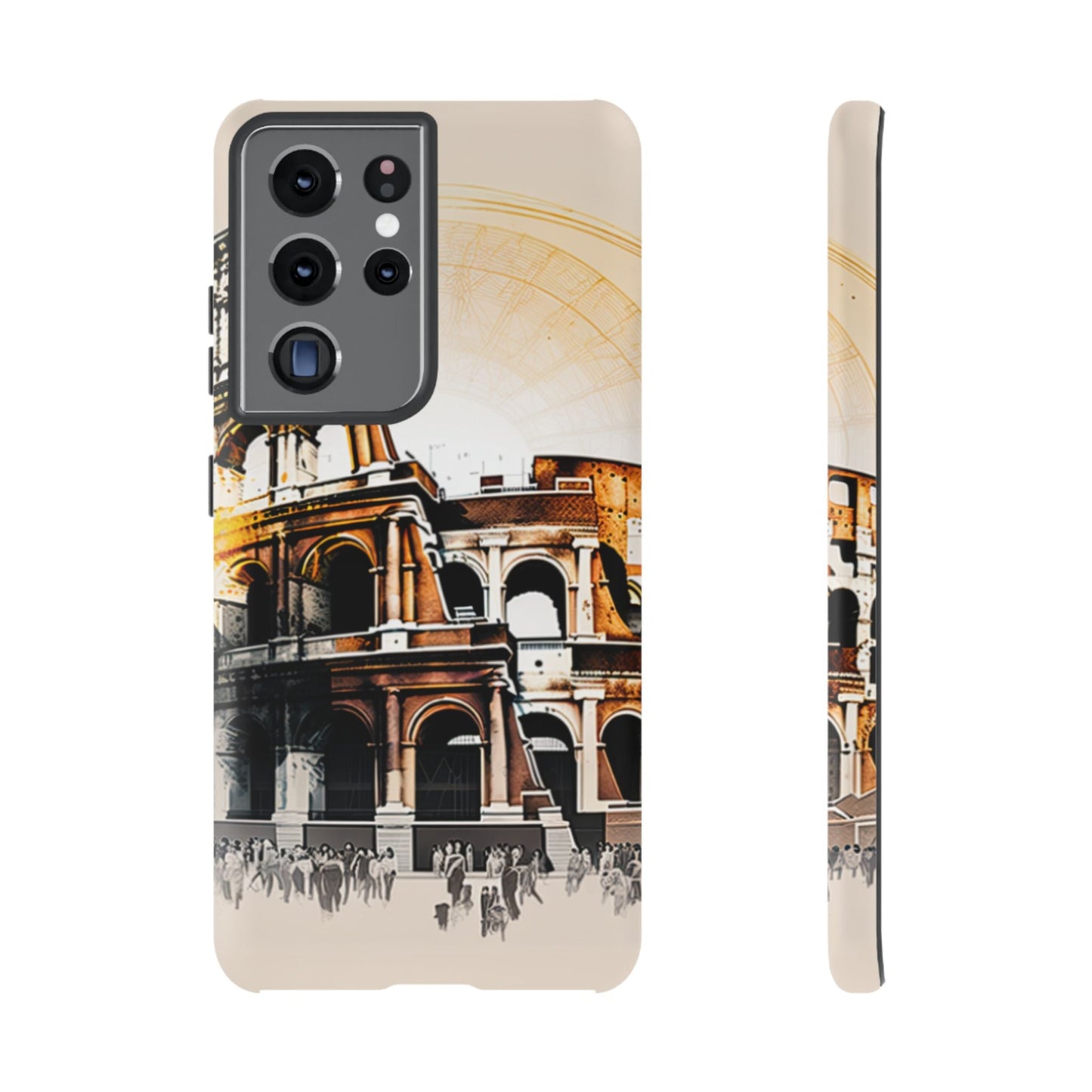 Rome Colosseum Samsung Galaxy Case - Historic Landmark Artwork with Italian Flair - BOGO Cases