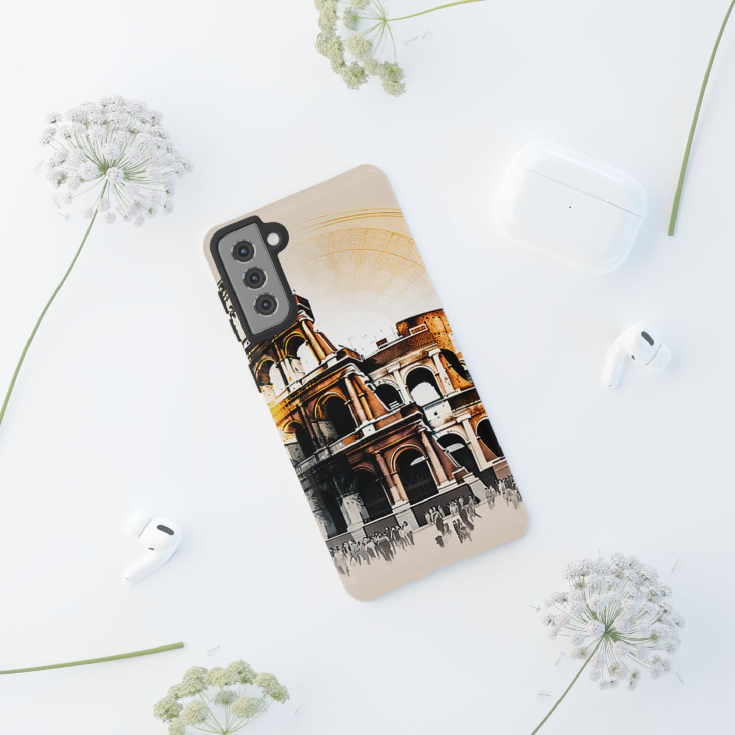 Rome Colosseum Samsung Galaxy Case - Historic Landmark Artwork with Italian Flair - BOGO Cases