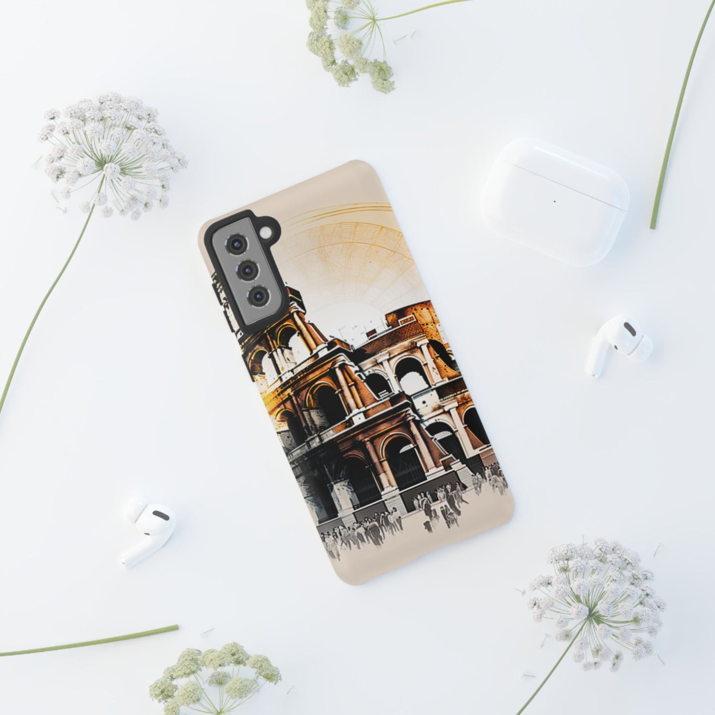 Rome Colosseum Samsung Galaxy Case - Historic Landmark Artwork with Italian Flair - BOGO Cases